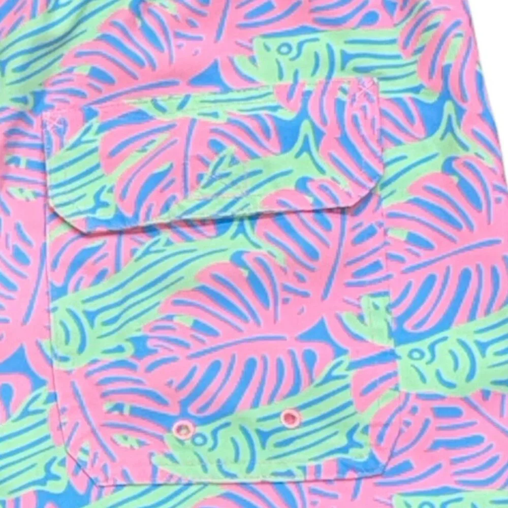 Vineyard Vines Tarpon Palm Chappy Trunk Sour Apple‎ Bathing Suit Swimsuit Small